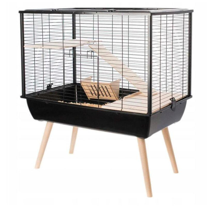 Jaula Grande Para Roedores Zolux Neo Muki H58, Color Negro
