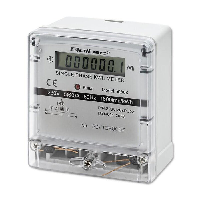 Jednofazowy Elektroniczny Licznik Miernik Zuzycia Energii 230v Lcd