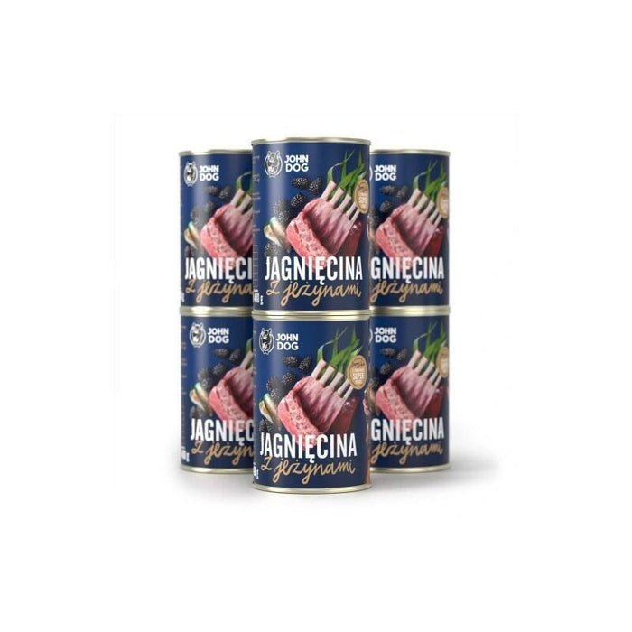 John Dog Berry Adult Lamb With Blackberries - Comida Húmeda Para Perros - 6 X 400 G
