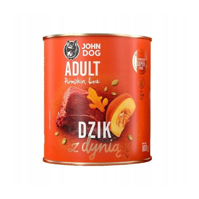 John Dog Pumpkin Adult Boar With Pumpkin - Comida Húmeda Para Perros - 800 G