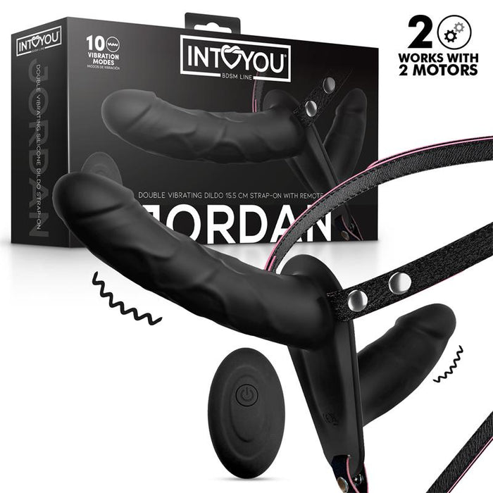 Jordan Arnés Dildo Doble Con Vibración Y Control Remoto