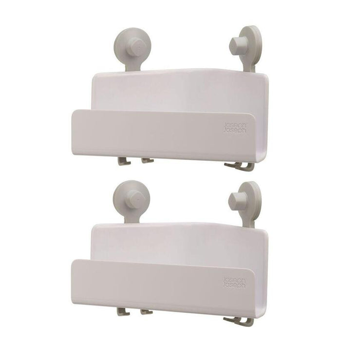 Joseph Joseph Easystore 2-Piece White Corner Shower Shelf Set