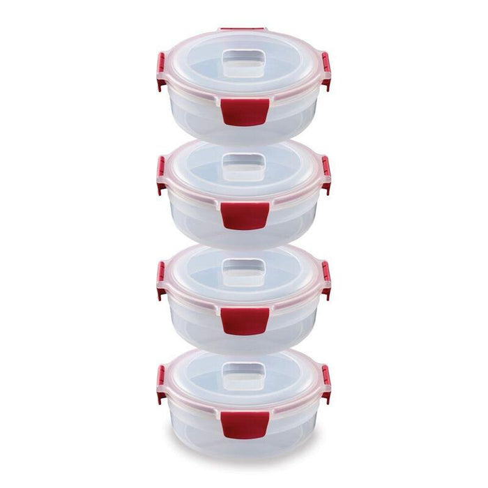 Joseph Joseph Nest Lock 4-Piece Red 1l Round Food Container Set