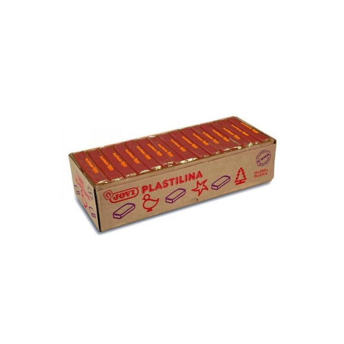 Jovi Plastilina Caja 15 Pastilla 350gr Unicolor Marrón