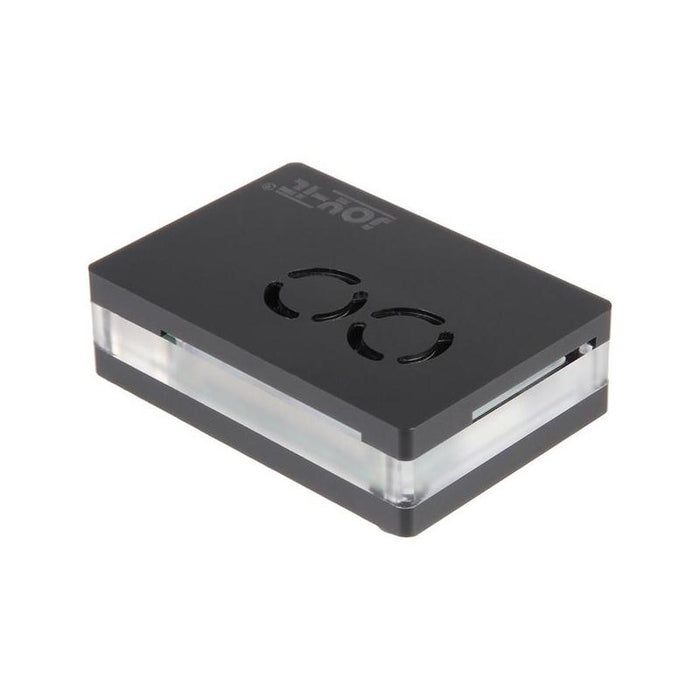 Joy-It Carcasa Negra Acrílica Con Doble Ventilador Para Raspberry Pi 4b