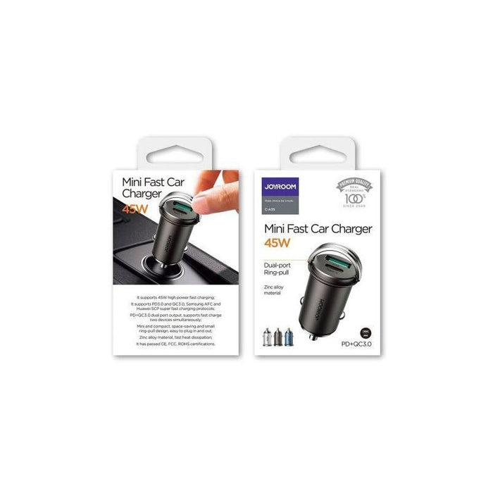 Joyroom Car Charger C+U, 12v/24v, 45w, Black (C-A35)