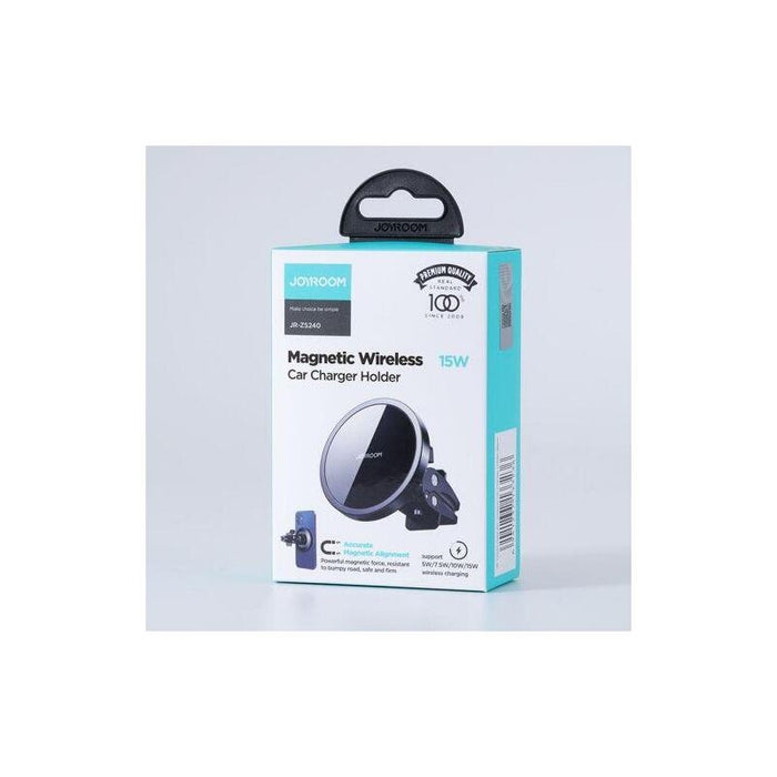 Joyroom Car Mount Wireless Charger Magsafe Clamp Holder (Air Outlet Verison) 4.5-6.7 Inch, 15w, Black (Jr-Zs240-Air)