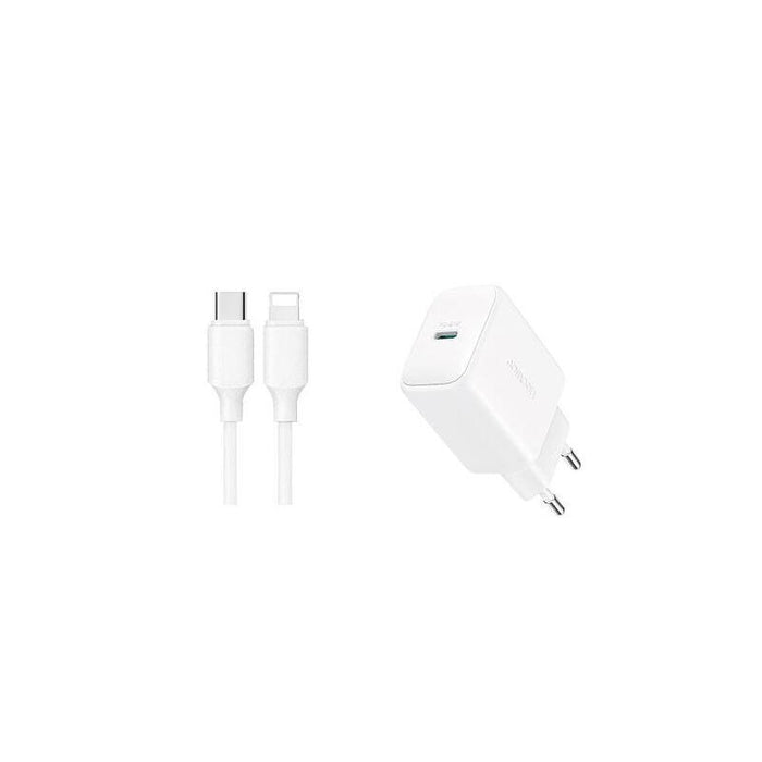 Joyroom Travel Charger Type-C. Pd 20w, Qc 3.0, With Type-C To Lightning Cable (1m), White (Jr-Tcf20)