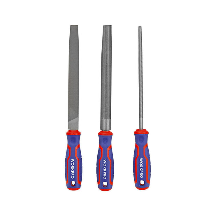 Juego De 3 Limas De 200mm Workpro
