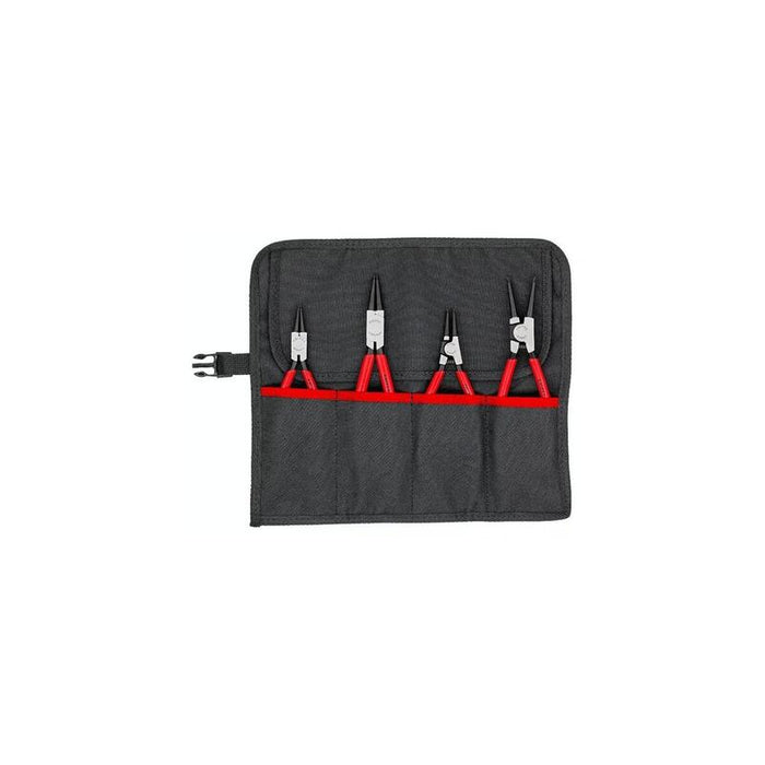 Juego De Alicates Para Arandelas Knipex Ø 12 - 60 Mm, 4 Piezas Rojo, 4 Puntas Rectas, En Bolsa Enrollable 00 19 56 V01