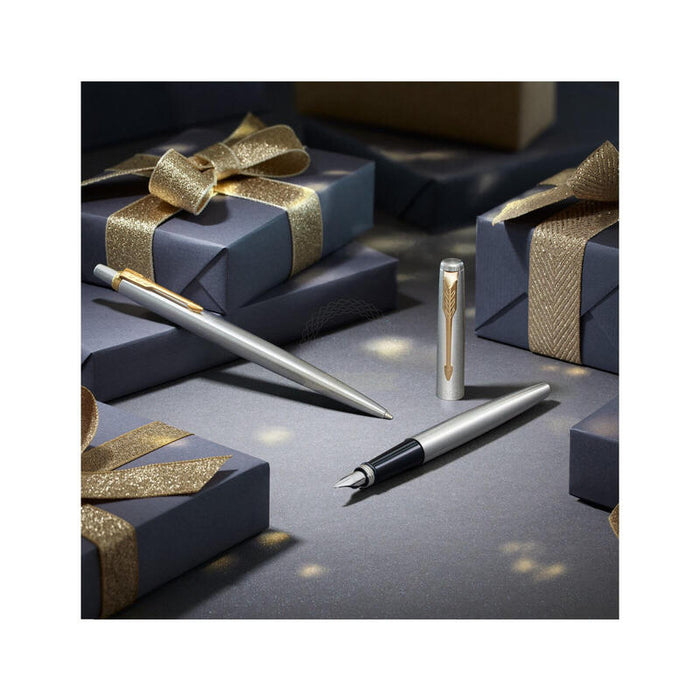 Juego De Bolígrafos De Acero Parker-Pen + Jotter Gt