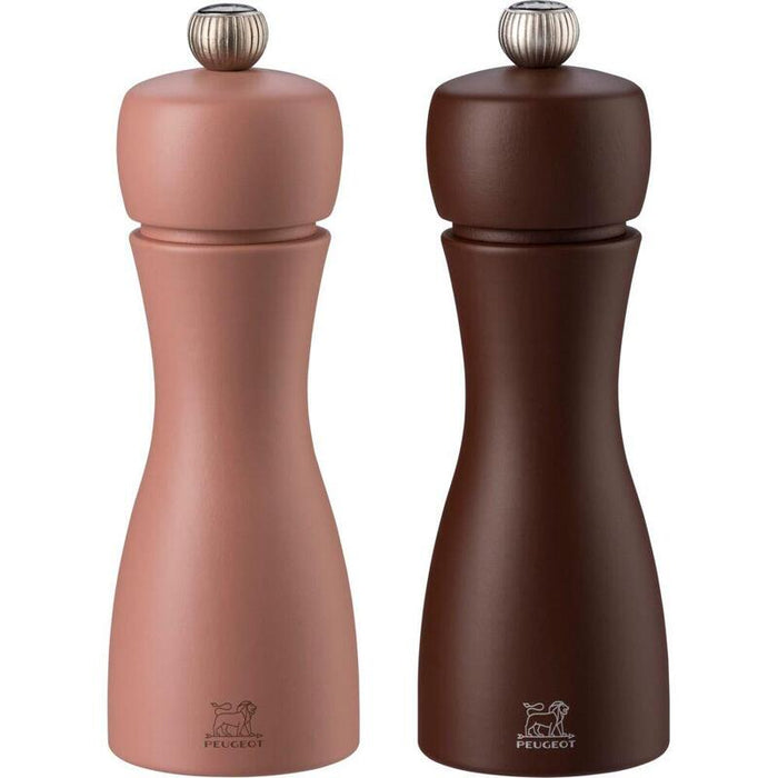 Juego De Molinillos Peugeot Tahiti  De Sal Y Pimienta 2 Pzs 15 Cm Marrón