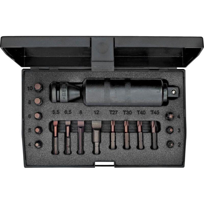 Juego Quitatornillos 1/2", 18 Piezas, Llave De Impacto K 1900-018