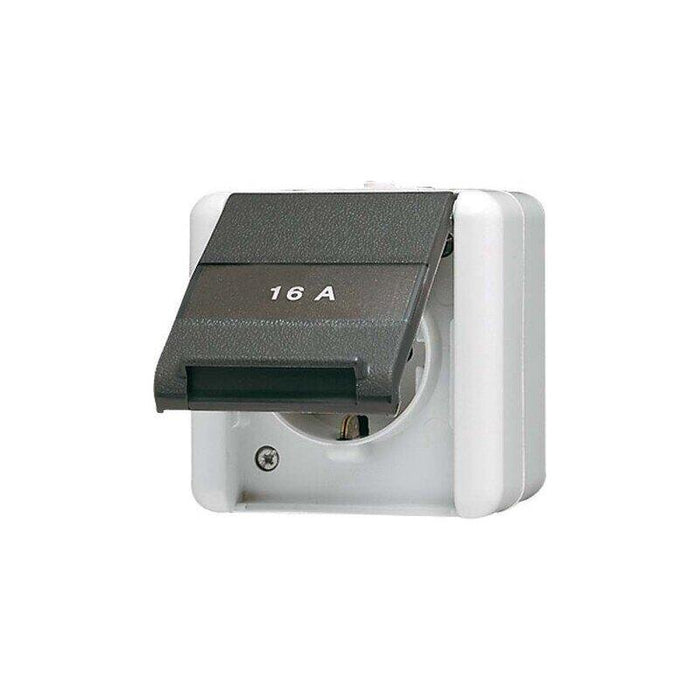 Jung 820 Na W Ap Wd-Toma De Corriente Con Schriftfeld