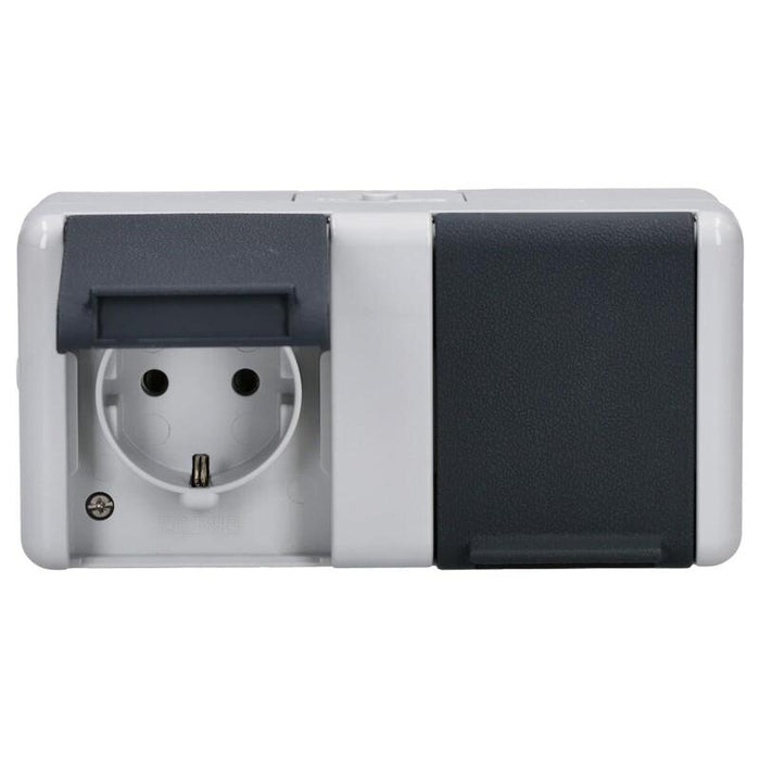 Jung 8220-1 W Ap Wd-Doble-Toma De Corriente Waagerecht Schriftfeld