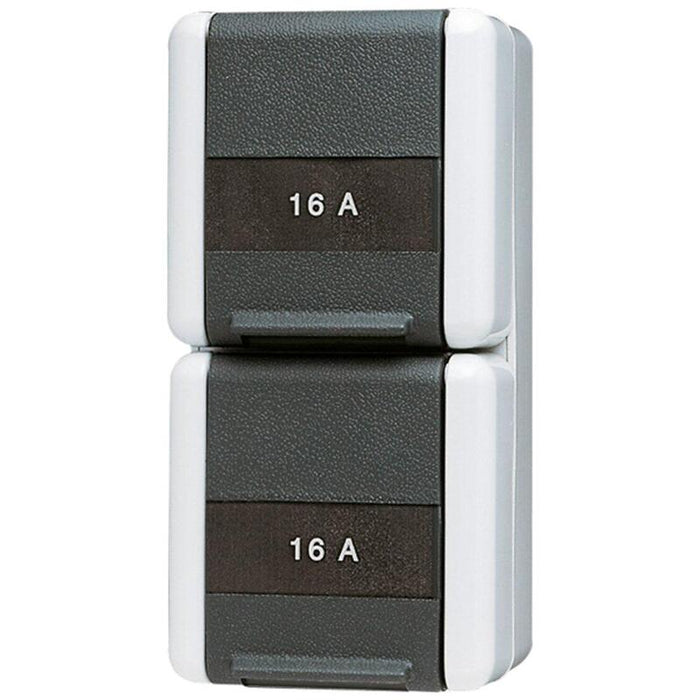 Jung 8220 Na W Ap Wd-Doble-Toma De Corriente Schriftfeld