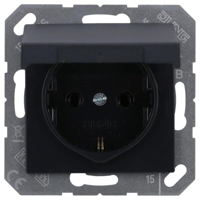 Jung A1520bfklanm Schuko-Toma De Corriente M. Tapa Abatible