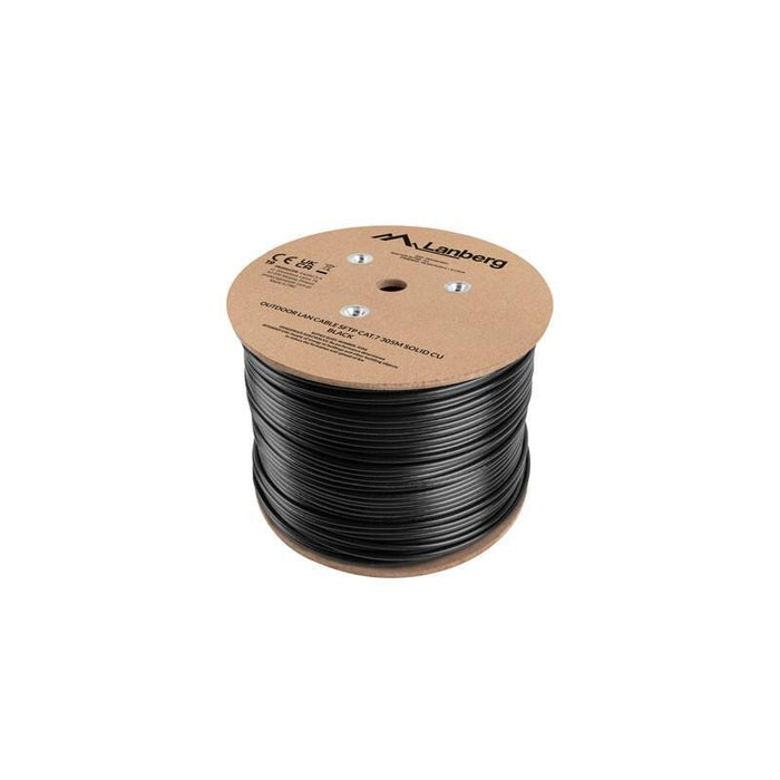 Kabel Lan Sftp Kat.7 305m Drut Outdoor Cu Fluke Passed Czarny