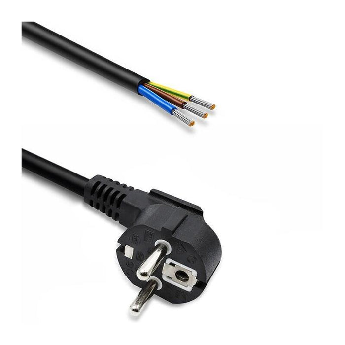 Kabel Zasilajacy Wtyczka Katowa Schuko Cee 7/7 (E/F) Miedz Cu Odizolowany Lutowany 3x1.0mm2 1.8m