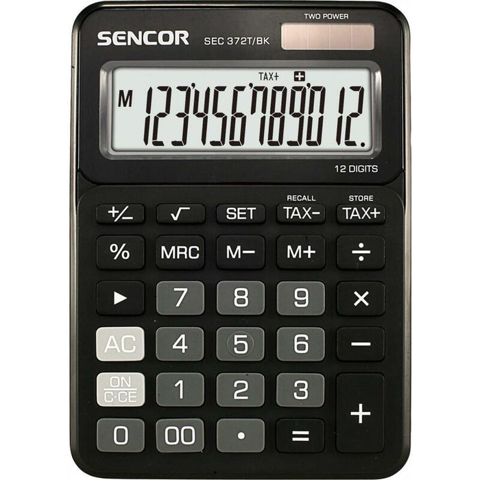 Kalkulator De Escritorio Sec 372bk Grande 12 Cyfrowy Pantalla Lcd