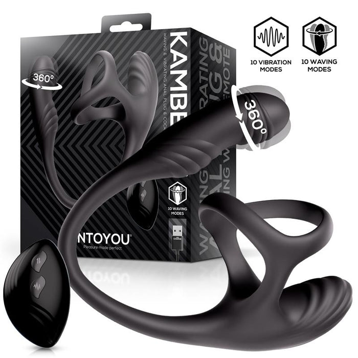 Kamber Plug Anal Vibración Y Waving 360º Y Estimulador Testículos