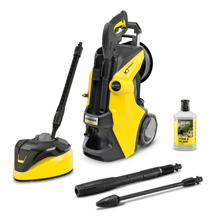 Kärcher K 7 Premium Power Flex Home, Limpiadora De Alta Presión Amarillo/Negro, Con Limpiador De Suciedad, Enrollador De Manguera Y Limpiador De Superficies T 7 1.317-322.0