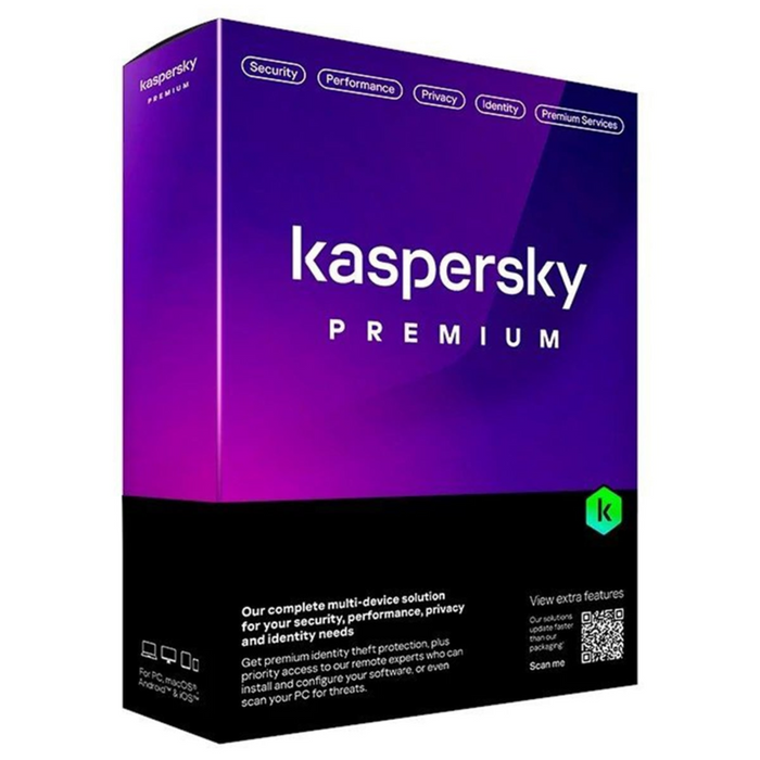 Kaspersky Premium + Customer Support Spanish Edition. 20-Device 2 Year Base Download Pack