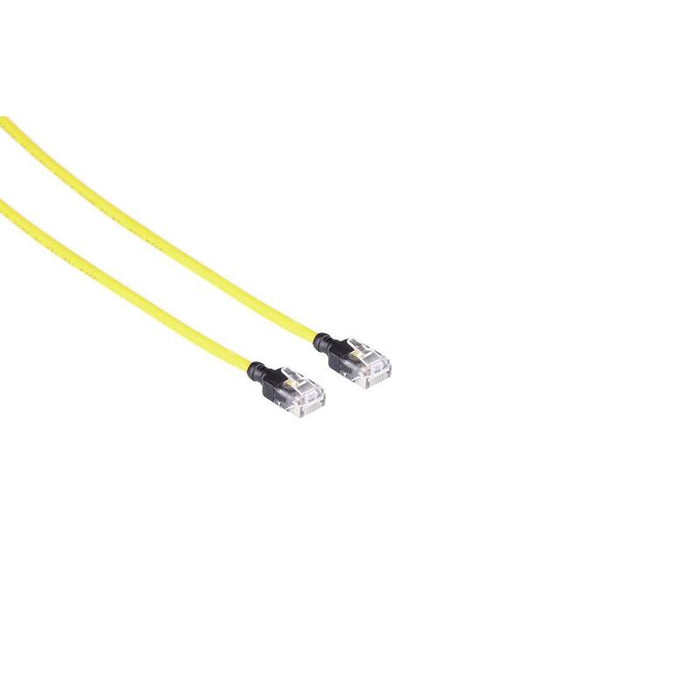 Kat6a Slim Utp 0,25m  Patchkabel Gul, Halogenfri