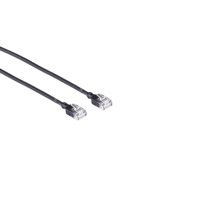 Kat6a Slim Utp 7,5m  Patchkabel Sort, Halogenfri
