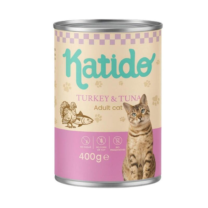 Katido Alimento Húmedo Para Gatos Pavo Y Atún 400g