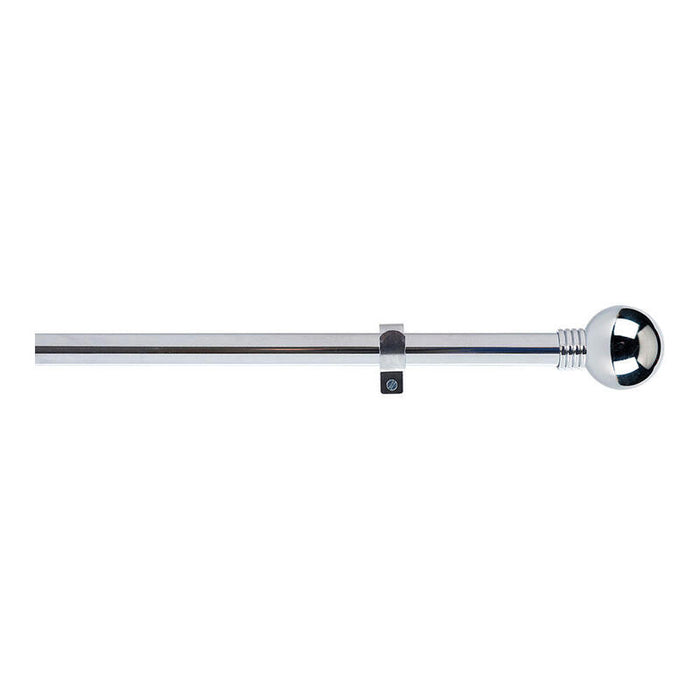 Kit Barra Cortina Anillo Extensible De 110 A 200cm Cromo Stor Planet
