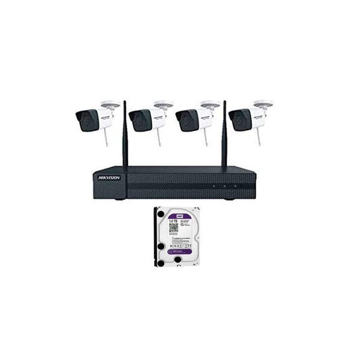 Kit De 4 Cámaras Bullet Ip Wifi + Nvr + 1 Hdd 1tb