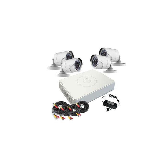 Kit Grabador Dvr 5en1 4ch + 4x Mini Bullet 4en1 1mp Hikvision