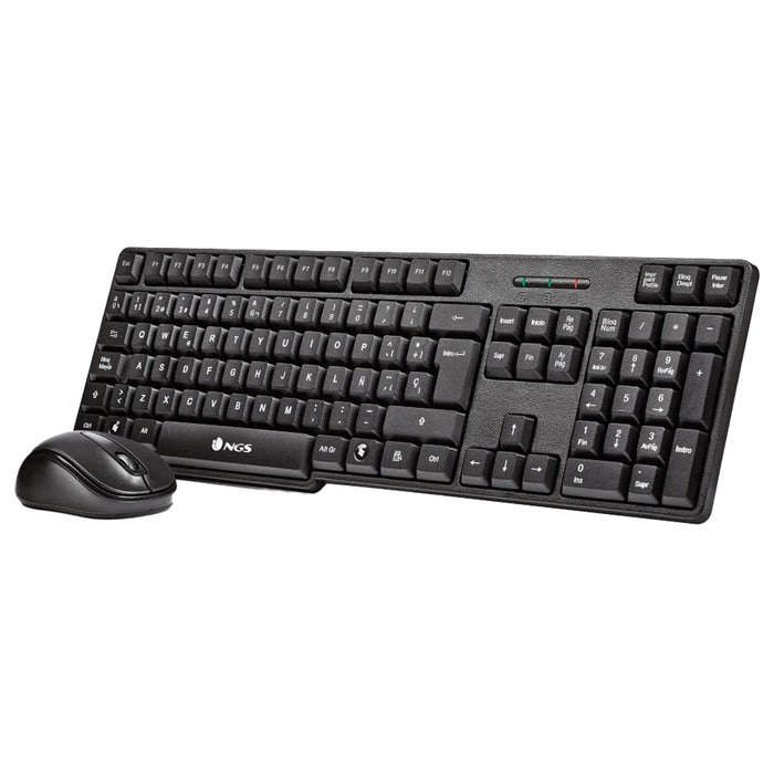 Kit Inalámbrico De Teclado Y Ratón En Negro Ngs ‎Ngs-Keyboard-0358