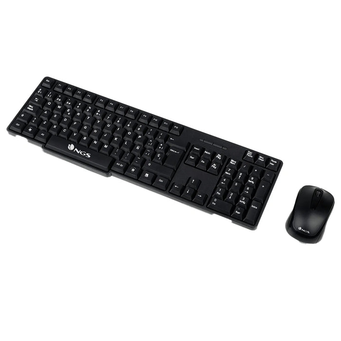 Kit Inalámbrico De Teclado Y Ratón En Negro Ngs ‎Ngs-Keyboard-0358