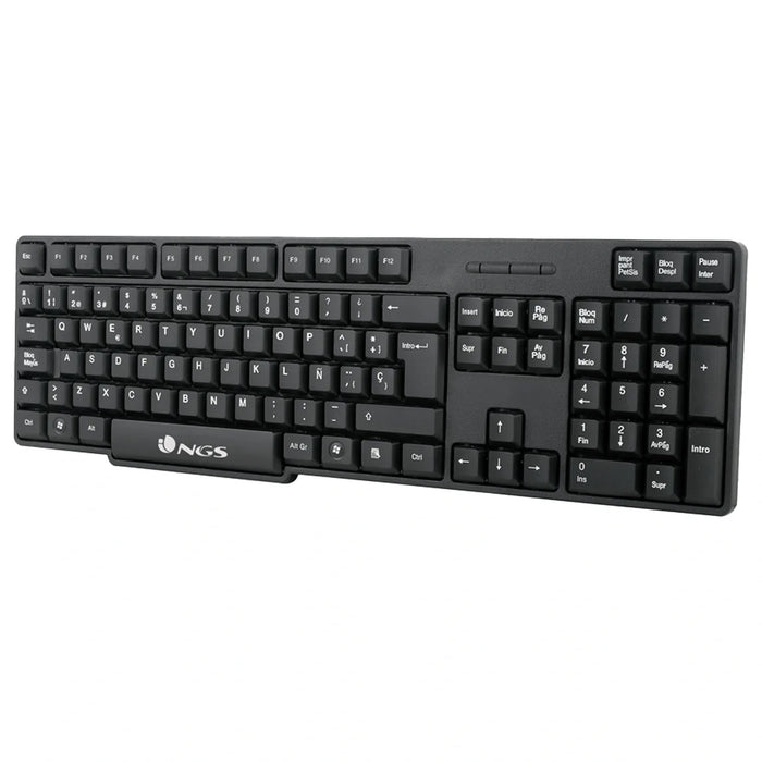 Kit Inalámbrico De Teclado Y Ratón En Negro Ngs ‎Ngs-Keyboard-0358