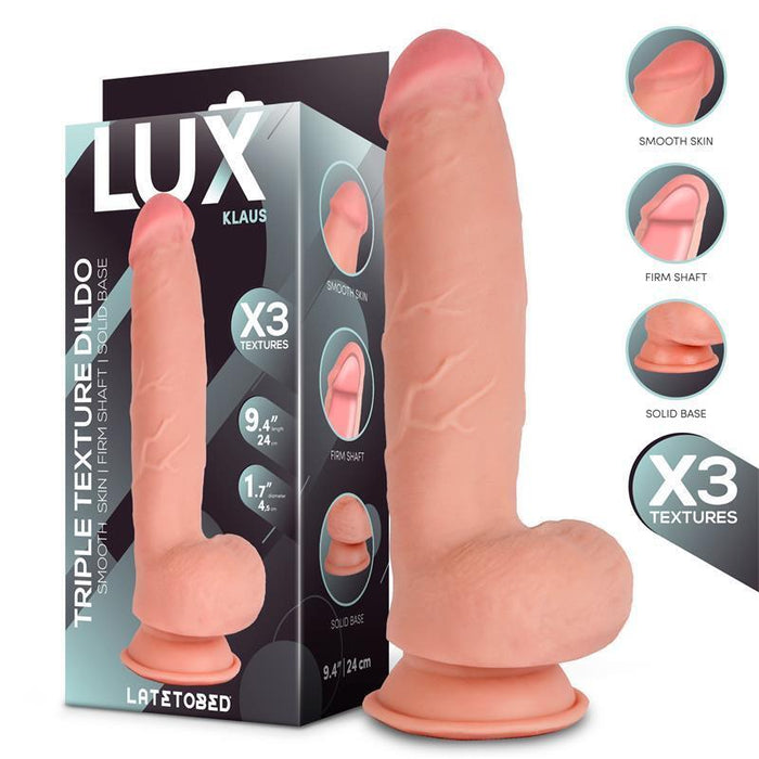 Klaus Dildo Triple Densidad Con Testículos 9.4