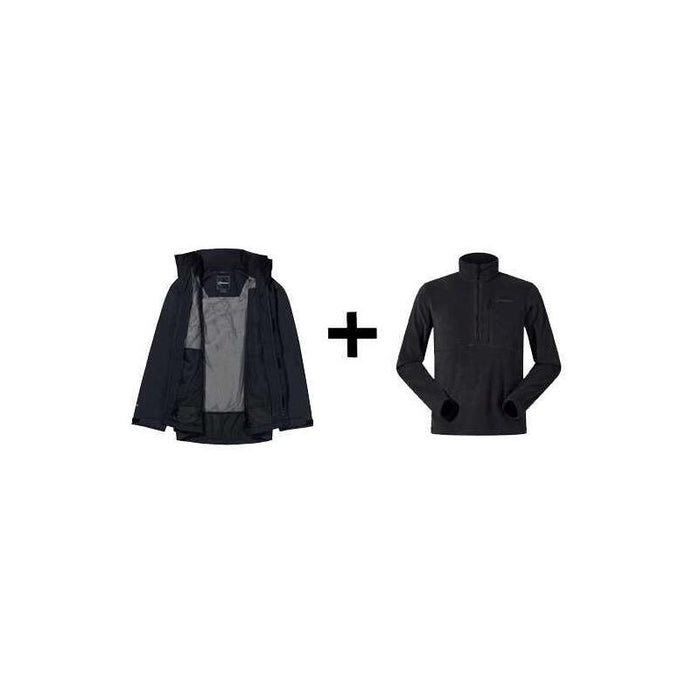 Kurtka Berghaus Hillwalker Ia Shell Roz. M Negro + Bluza Berghaus Prism Pt Hz  Roz. M Negro
