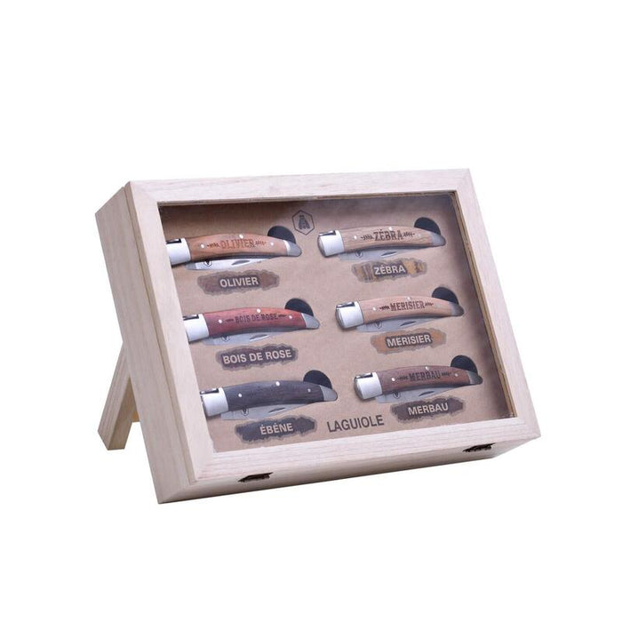 Laguiole Messer-Set 6tlg. Klappbar Con Holzgriff
