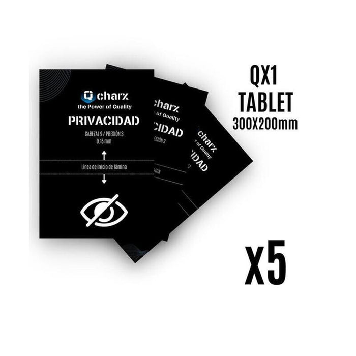 Lamina Qcharx Tablet Privacidad Pack 5 Para Qx1