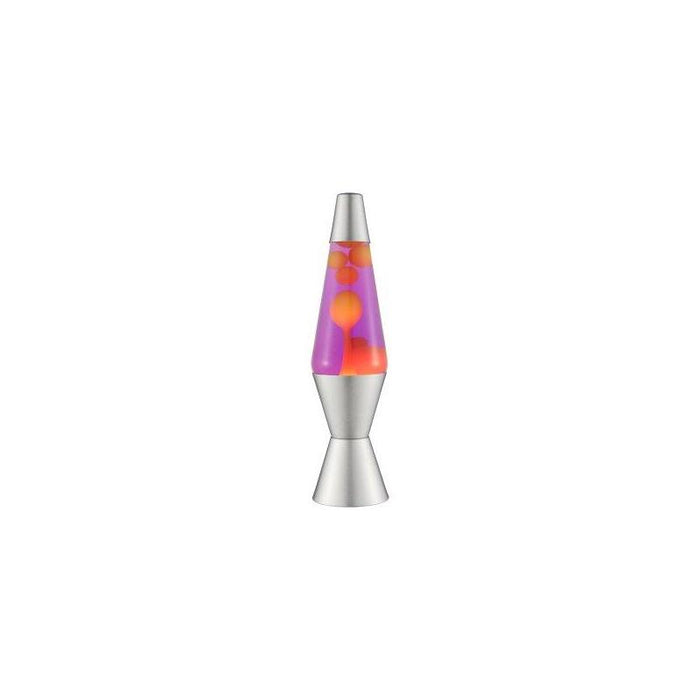Lampara De Lava Classica 2125eu Cera De Color Naranja Liquido De Color Morado