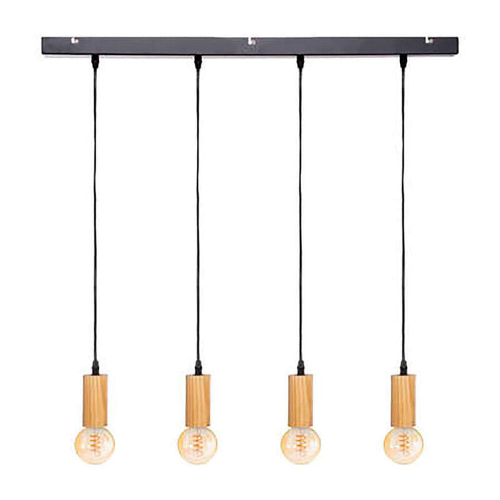 Lampara De Techo Col."Ays" E27 60w Color Negro/Beige 110x100cm
