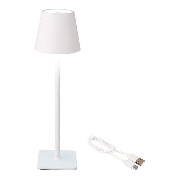 Lámpara Led De Mesa Regarcable Nterior Color 27 Cm Blanco