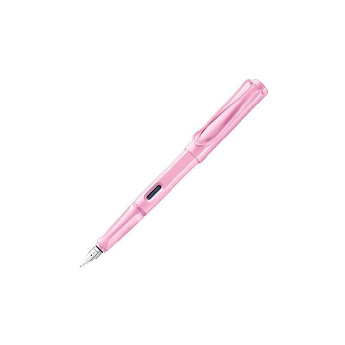 Lamy Pluma Estilográfica Safari Plástico Asa Mango Ergonómico Cartucho Tinta Azul Punta M Rosa Claro