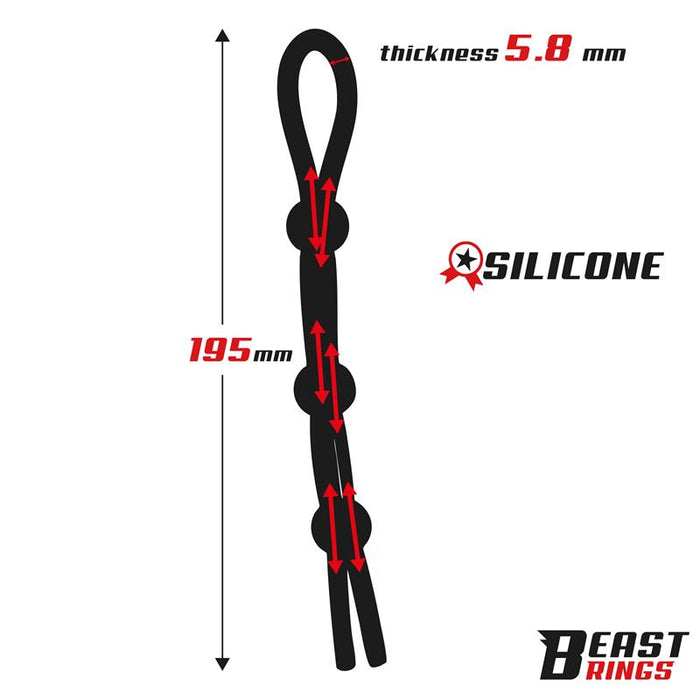 Lasso Anillo Para El Pene Silicona Ajustable