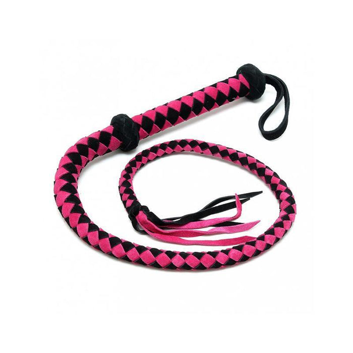 Látigo Árabe De Cuero Rosa 100 Cm