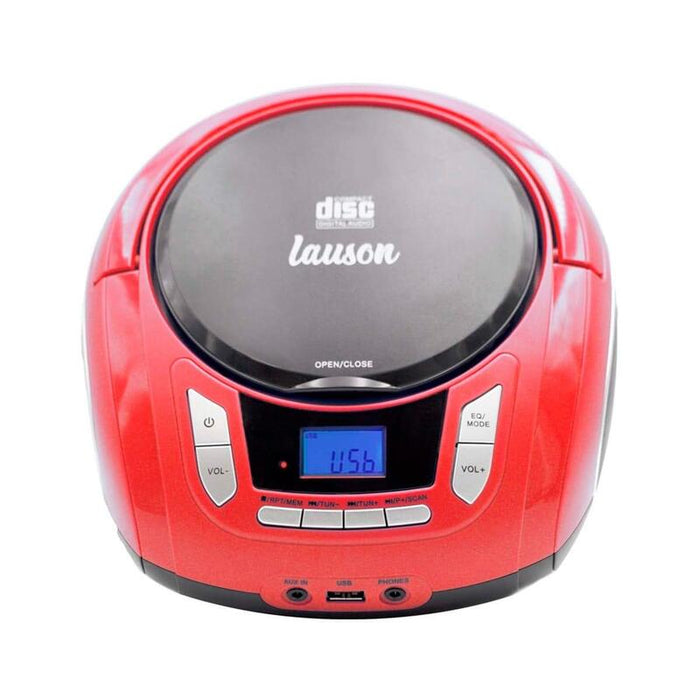 Lauson Nxt962 Rojo Reproductor Radio Cd Con Altavoces Incorporados