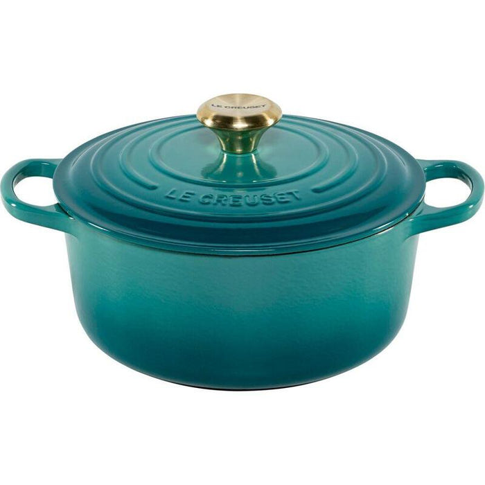 Le Creuset Signature Bräter Rund 24 Cm Bleu Riviera