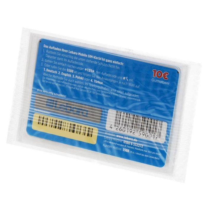Lebara Cash-Karte 10 ? 1 Piezas (Vpe 10 Piezas)