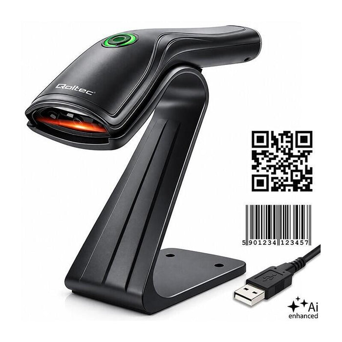 Lector De Códigos De Barras 1d 2d + Soporte Para Skaner Qr Ean Usb